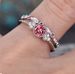 Fashionable And Versatile Zircon Women's Two-piece Set With Micro Inlaid Powder Ring Jewelry_ipsvogv.com