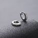 Full Diamond Plain Circle Men, Silver Needle Earrings For Women, Versatile, Simple, Light Luxury, High-end And Stylish_ipsvogv.com