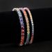Light Luxury Rainbow Color Moissanite Bracelet S925 Sterling Silver Tennis Chain 3/4/5mm Colorful Bracelet Hot Style_ipsvogv.com