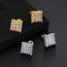 Unisex Jewelry Fashion popular hip hop zircon earrings for men and women square full diamond thread earrings street fashion hot selling earrings_ipsvogv.com