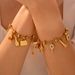 Women's Jewelry Multi Element Tag Inlaid Diamond Pendant Bracelet Adjustable Trendy Retro Titanium Steel Plated K Gold Hand Jewelry_ipsvogv.com