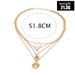 New Natural Irregular Pearl Oval Sun Disk Pendant With Multi Layered Necklace In Bohemian Style_ipsvogv.com