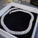 Light luxury high end zircon necklace simple and fashionable neck chain high end temperament short clavicle chain personality fashionable jewelry_ipsvogv.com
