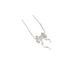 S Pure Silver Ribbon Bow Necklace Women, Luxurious High-End Glossy Round Bead Collarbone Chain For Wealthy Socialites_ipsvogv.com
