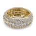 Hiphop Micro Set Five Rows Full Zircon Ring For Trendy Hip-hop Men's Ring_ipsvogv.com