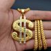Hip Hop Jewelry Dollar Gold Plated Titanium Steel/Stainless Steel Pendant_ipsvogv.com