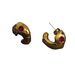 INS Plated Titanium Steel Fashionable Retro Color Zircon Hoop Earrings_ipsvogv.com