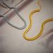 Fashion niche retro metal heavy industry hip-hop punk style gold-plated necklace bracelet titanium steel jewelry simple set_ipsvogv.com