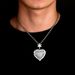 Hip Hop Oil Drip Love Sweater Chain Painting Oil Luminous Heart Shaped Fashion Disco Pendant Necklace_ipsvogv.com