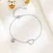 Women's Jewelry S925 Sterling Silver Simple And Versatile Love Bracelet Niche Temperament Jewelry Personality Fashion Hollow Heart Shaped Hand Jewelry_ipsvogv.com