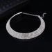 Korean fashion jewelry full diamond rhinestone multi layer multi row necklace bridal crystal necklace short necklace_ipsvogv.com