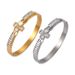 New Titanium Steel For Women, High Grade, Non Fading, Light Luxury Bracelet With Diamond Inlaid, White Beimu, Unique_ipsvogv.com