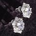 hot sale new products women's crystal white zircon earrings hexagonal earrings retro double earrings_ipsvogv.com