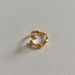 Unisex Real Gold Electroplated Titanium Steel Irregular Polished Open Branch Ring_ipsvogv.com