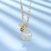 Cute And Charming Little Bee Necklace Female Fashion Round Hollow Tag Bee Clavicle Chain Element Crystal_ipsvogv.com