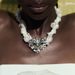 N12223ZA new diamond studded heart-shaped necklace, fashionable, light luxury style, woven fabric, pearl necklace_ipsvogv.com