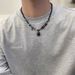 Black And White Little Ghost Monster Metal Chain Splicing Necklace For Men And Women, High End Niche Personality Temperament Clavicle Chain_ipsvogv.com