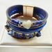 Multi Layer Fashionable Peach Heart Crushed Stone Leather Bracelet, Ladies' Magnetic Buckle Batch_ipsvogv.com