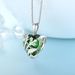 S925 silver love glass pendant necklace female clavicle chain necklace female jewelry silver jewelry processing_ipsvogv.com
