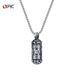 Men's Jewelry Personality Retro Six Word Mantra Totem Cylindrical Stainless Steel Pendant Necklace_ipsvogv.com