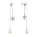 silver six pointed star zircon earrings jewelry_ipsvogv.com