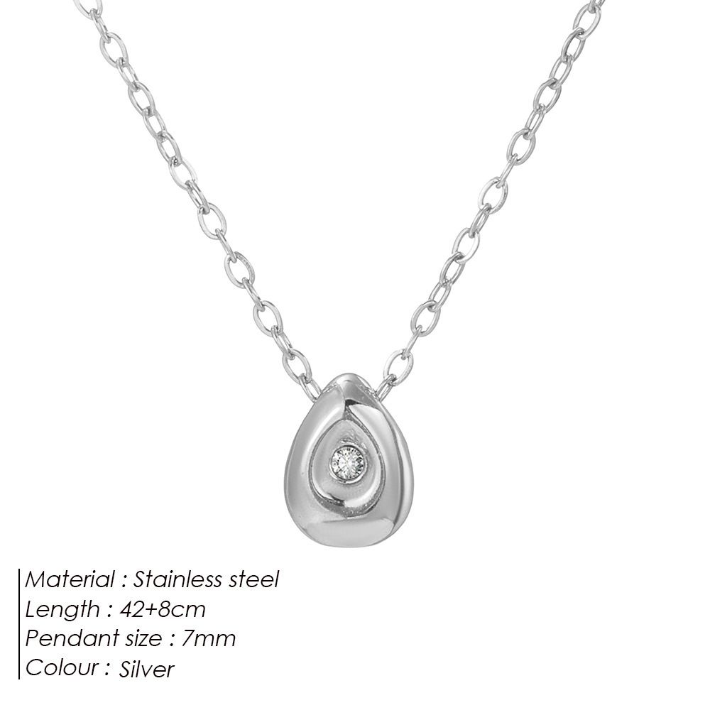 St. Delan Simple And Fashionable Geometric Circular Personalized Niche Temperament Exquisite Zircon Pendant Necklace_ipsvogv.com