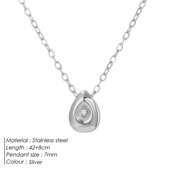 St. Delan Simple And Fashionable Geometric Circular Personalized Niche Temperament Exquisite Zircon Pendant Necklace_ipsvogv.com