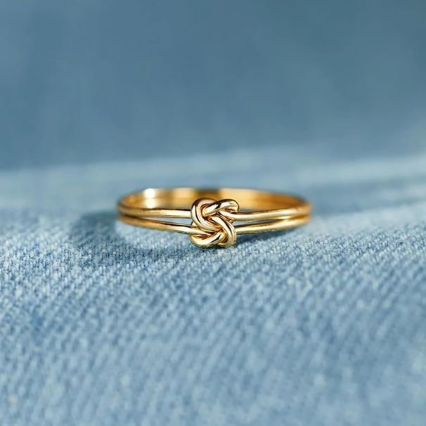 S925 Sterling Silver Double Knot Mother Daughter Bow Simple Designer High End Feeling_ipsvogv.com