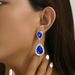 Unisex Exaggerated Bridal Wedding Earrings Popular Ladies Diamond Long Earrings Silver Tassel Earrings_ipsvogv.com