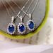 Cao Shi's New Four Claw Blue Zircon Pendant Necklace Wedding Anniversary Gift_ipsvogv.com