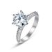 Full Inlaid With Brilliant Moissanite Couple Ring Female S925 Silver Shining Moissanite Engagement Ring Light Luxury_ipsvogv.com