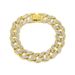 Unisex Full Diamond Cuban Men's Gold Bracelet Hip Hop Bracelet Necklace Cool_ipsvogv.com