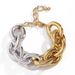 Jewelry Punk Hip-hop Thick Chain Collarbone Creative Mixed Color Metal Buckle Single Layer Necklace For Women_ipsvogv.com