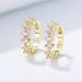 Women's Jewelry Circle C Shaped Diamond Zircon Personality Fashion S925 Sterling Silver Ear Buckle Earring Ear Jewelry_ipsvogv.com