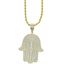 hip hop hamsa palm pendant popular necklace full diamond trendy jewelry spot delivery_ipsvogv.com