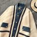 Women's Clothing Denim splicing two piece cardigan sweater jacket _ipsvogv.com