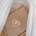 【 】 Love Rose Light Luxury Charm Gorgeous Full Diamond Necklace Women's Versatile Clavicle Titanium Steel Chain_ipsvogv.com