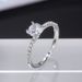 Cao Shi's Simple Zircon Engagement Wedding With Copper Plated Platinum Diamond Ring_ipsvogv.com