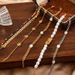 Elegant Temperament Women's Stainless Steel Tag Pearl Pastoral Wer Bracelet_ipsvogv.com