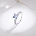 Sterling Silver Special Shaped Ring For Women, Classic And Fashionable Princess Square Asscher Diamond Ring, Ring Setting_ipsvogv.com
