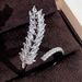 Cao Shi Ruili Magazine Open Creative Wheat Ear Shape Full Diamond Women's Light Luxury Shining Zircon Ring_ipsvogv.com