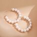 Korean Dongdaemun Style Large Circle Summer C-shaped Handmade Freshwater Pearl Earrings Ear Drops_ipsvogv.com