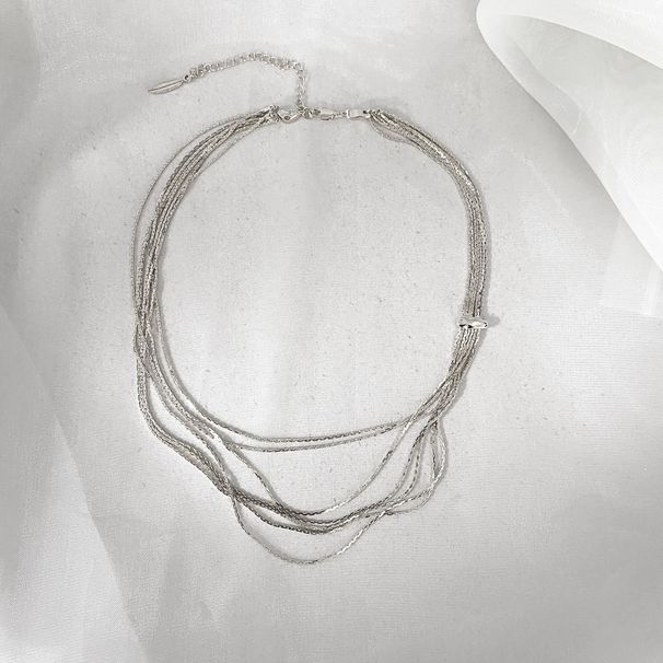 Women's Jewelry Gold Chain Multi Layered Snake Bone Necklace French Niche Design High End Luxury Versatile Necklace_ipsvogv.com