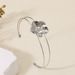 Metal Style Flower Leaf Petal Open Bracelet Elegant Fresh Simple Personality High-end Sense Jewelry For Women_ipsvogv.com