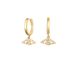 Trend ins coconut tree cactus shape earrings for women copper plated real gold zircon diamond crown temperament earrings_ipsvogv.com