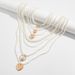 Light Luxury Pearl Bead Necklace Fashionable Ins Metal Pattern Heart Pendant Collarbone Chain_ipsvogv.com