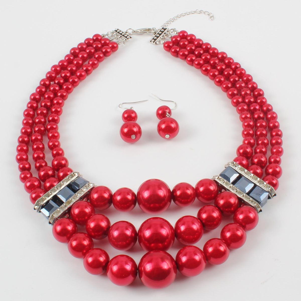Creative multi-layer pearl with diamond inlaid necklace accessories collar_ipsvogv.com