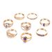 New Sparkling Diamond Joint Combination With 8-piece Ring Set For Women_ipsvogv.com