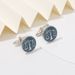 New Exquisite Round Blue Dropping Oil Scale for Men's French Shirts Business Cufflinks in Stock_ipsvogv.com