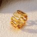 Women’s Jewelry Set Fashion Cold Style Punk Ring Simple Gold Vacuum Electroplated Titanium Cast Steel Ring_ipsvogv.com